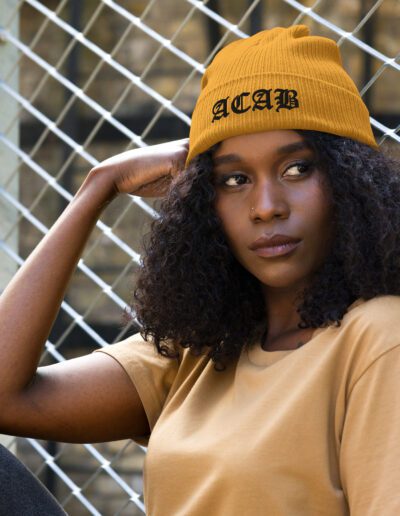 ACAB All Cops Are Bastards Organic Ribbed Beanie