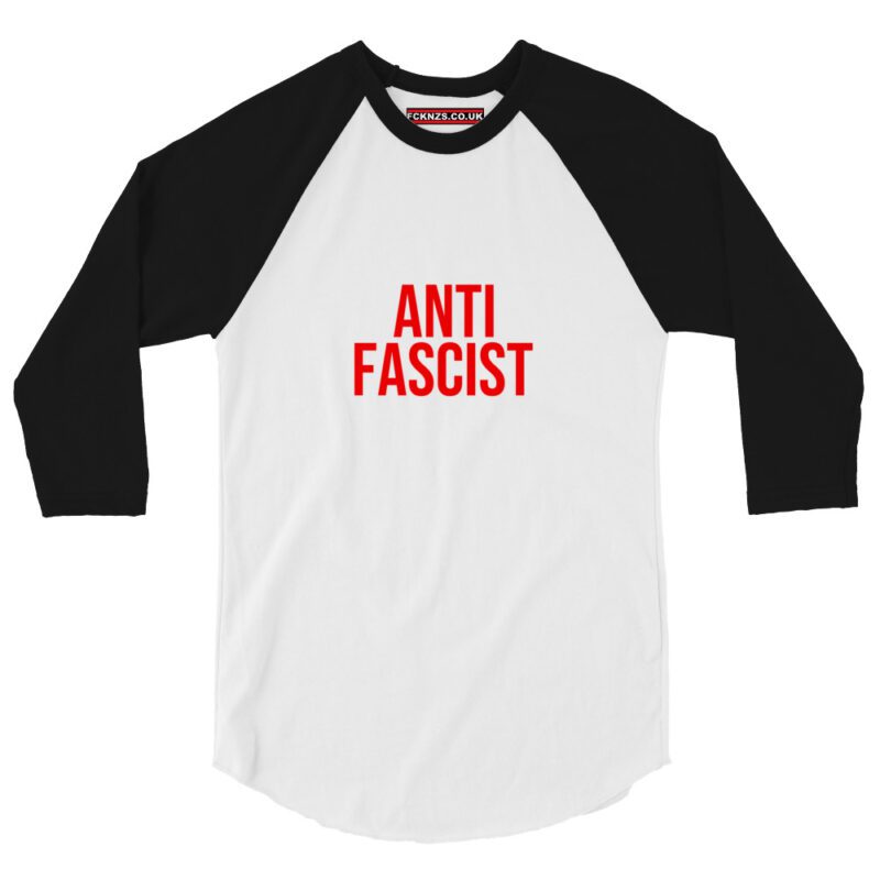Antifascist Red 3/4 Sleeve Raglan Shirt