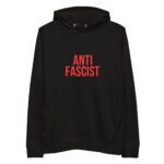 Anti-Fascist Red Unisex Organic Pullover Hoodie