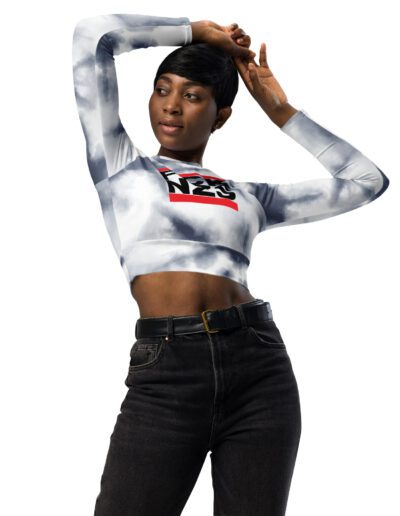 FCK NZS Tie Dye Recycled Long-sleeve Crop Top