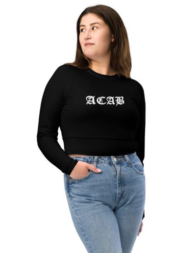 ACAB All Cops Are Bastards Recycled Long-sleeve Crop Top