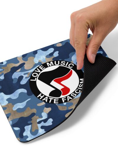 Love Music Hate Fascism Mouse Pad