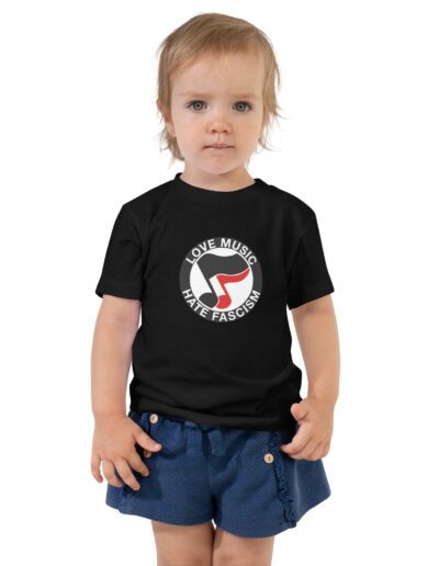 Love Music Hate Fascism Toddler T-shirt