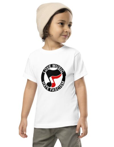 Love Music Hate Fascism Toddler T-shirt