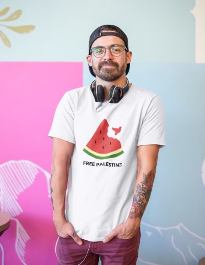 Free Palestine Watermelon Unisex Organic T-shirt