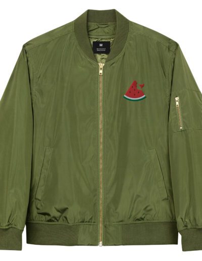 Free Palestine Watermelon Premium Recycled Bomber Jacket