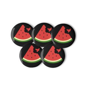 Free Palestine Watermelon Set of Pin buttons