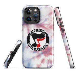Love Music Hate Fascism Tough Case for iPhone®