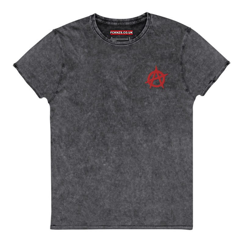 Anarchy Red Anarchist Symbol Denim T-Shirt