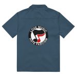 Love Music Hate Fascism Unisex Button Shirt