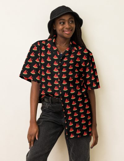 Palestine Watermelon Unisex Button Shirt