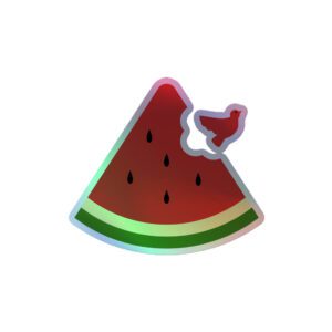 Free Palestine Watermelon Holographic Stickers