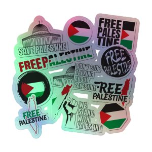 Free Palestine Holographic Stickers