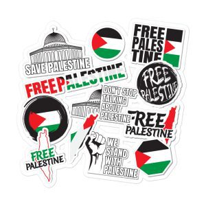 Free Palestine Bubble-free Stickers