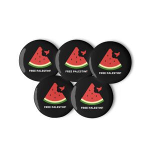 Free Palestine Set of Pin Buttons