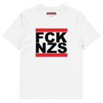 FCK NZS Fuck Nazis Black Font Unisex Organic Cotton T-shirt
