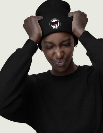 Antifascist Action Embroidered Beanie