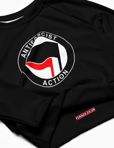 Antifascist Action Recycled Long-sleeve Crop Top