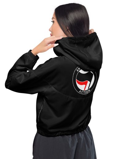 Antifascist Action Women’s Cropped Windbreaker