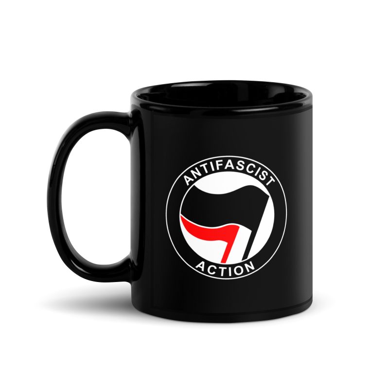 Antifascist Action Black Mug