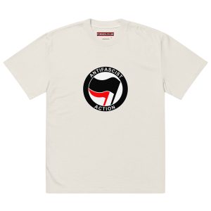 Antifascist Action Oversized Faded T-shirt