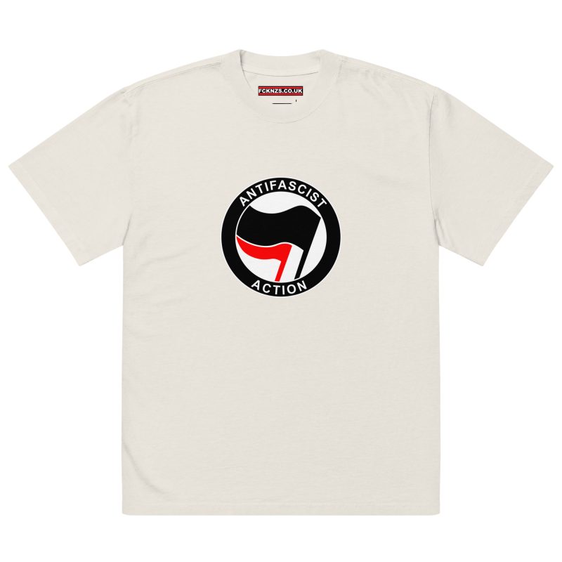 Antifascist Action Oversized Faded T-shirt