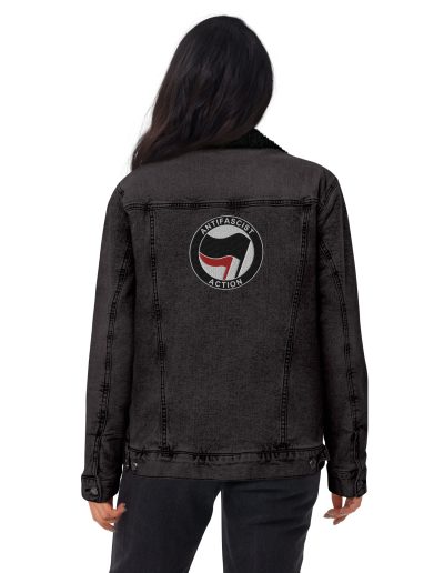 Antifascist Action Unisex Denim Sherpa Jacket