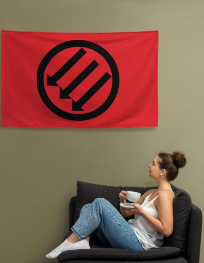 Antifa Iron Front 3 Arrows Red Flag