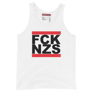 FCK NZS Fuck Nazis Black Font Tank Top Vest