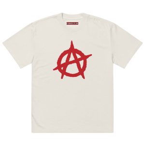Anarchy Red Anarchist Symbol Oversized T-shirt