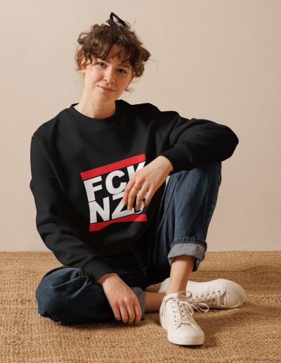 FCK NZS Fuck Nazis Unisex Organic Sweatshirt