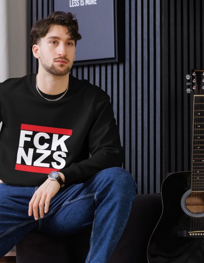 FCK NZS Fuck Nazis Unisex Organic Sweatshirt