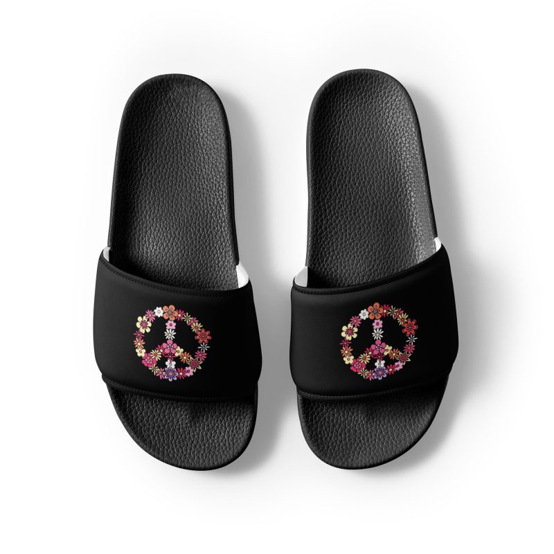 Flower Power Peace Men’s Slides