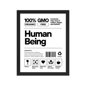 HUMAN BEING Framed Photo Paper Poster