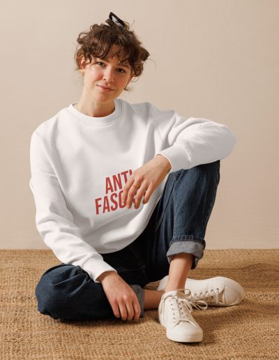 Antifascist Red Unisex Organic Sweatshirt