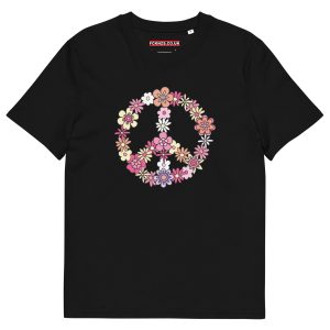 Flower Power Peace Unisex Organic Cotton T-shirt