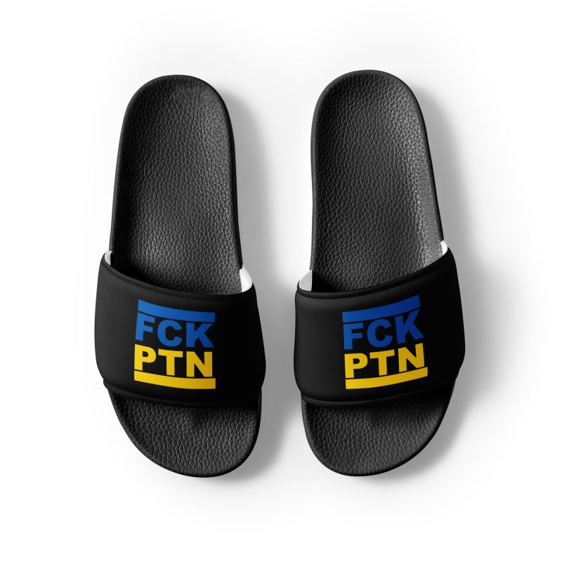 FCK PTN (Fuck Putin) Ukraine Flag Women's Slides