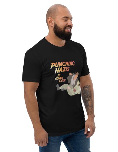 Punching Nazis Is Always Cool Men's Fitted T-shirt