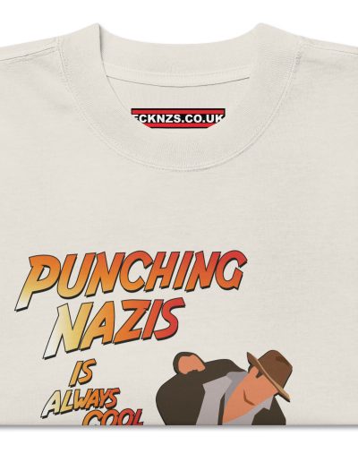 Punching Nazis Is Always Cool Oversized Faded T-shirt