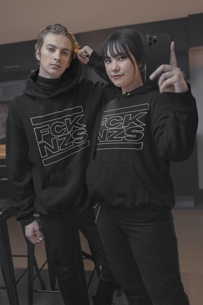 FCK NZS Outline Antifa Hoodie