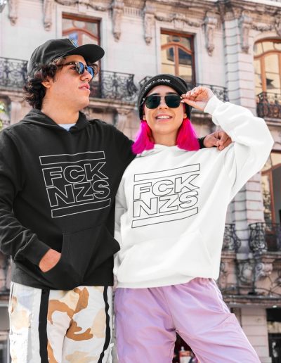 FCK NZS Outline Unisex Organic Hoodie