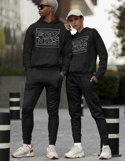 FCK NZS Outline Unisex Organic Hoodie