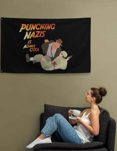 Punching Nazis Is Always Cool Flag