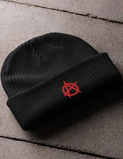 Anarchy Red Anarchist Symbol Fisherman Beanie