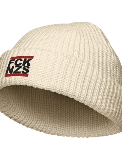 FCK NZS Black Font Fisherman Beanie