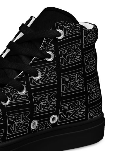 FCK NZS Outline Men’s High Top Canvas Shoes