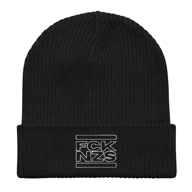 FCK NZS Outline Organic Ribbed Beanie