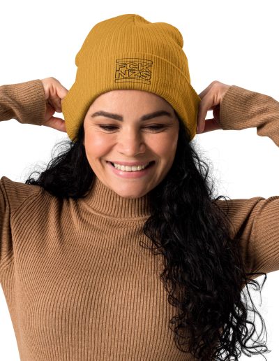 FCK NZS Outline Organic Ribbed Beanie