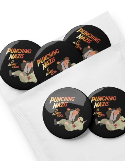 Punching Nazis is Always Cool Set of Pin Buttons