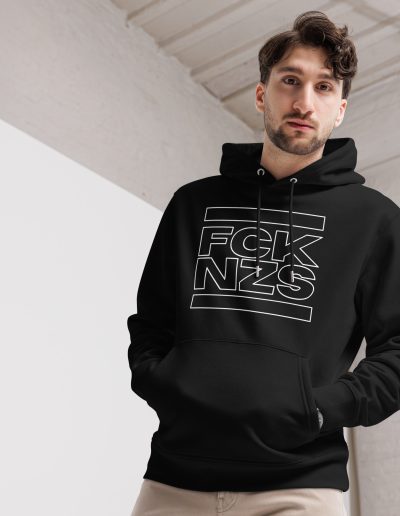 FCK NZS Outline Unisex Organic Hoodie